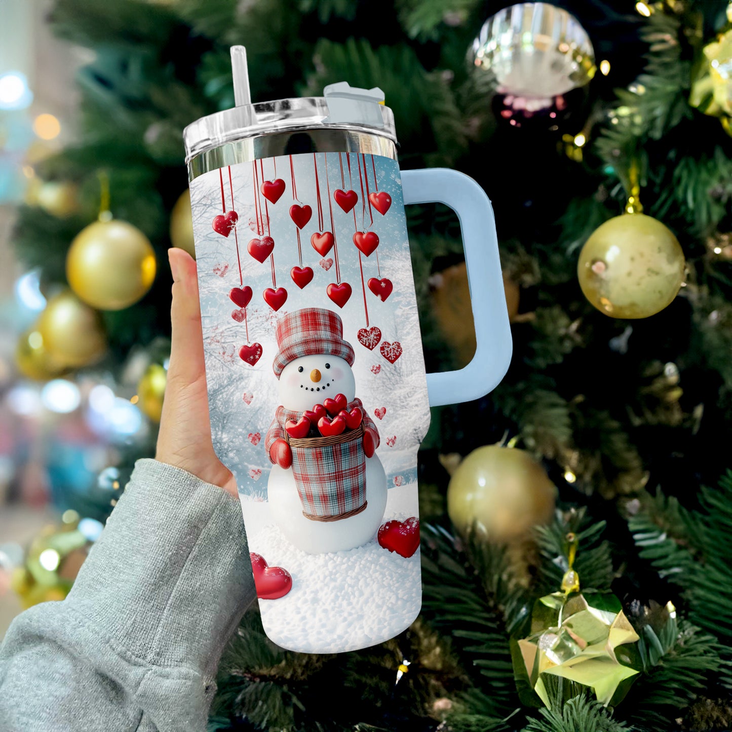 Shineful Tumbler Heartfelt Snowman