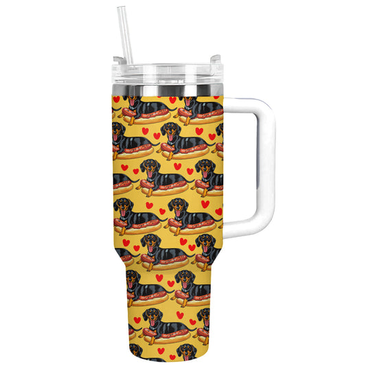 Shineful Tumbler Dachshund Love Hot Dog