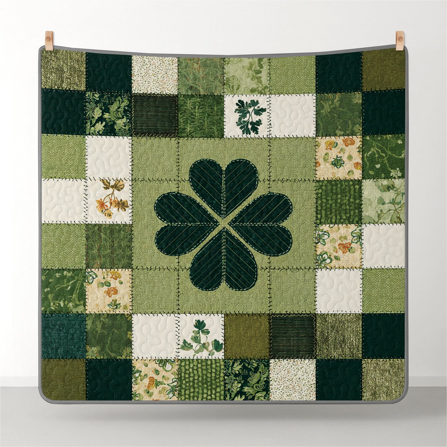 Shineful All Season Quilt 3-Piece Set Lucky Clover