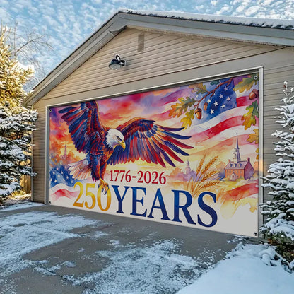Shineful Garage Door Banner Decoration Freedom Still Soars