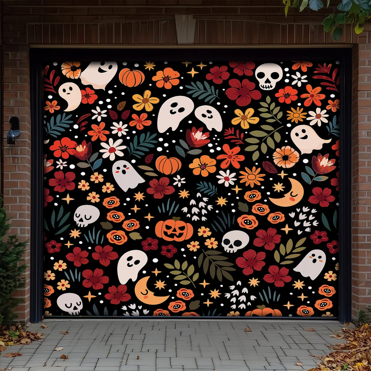 Shineful Garage Door Banner Decoration - Spooky Chic