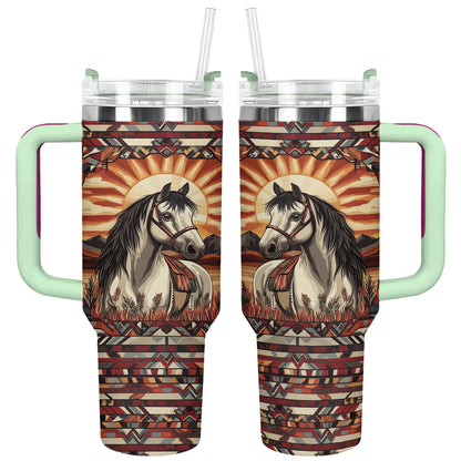 Shineful Tumbler Horse Sunset Spirit