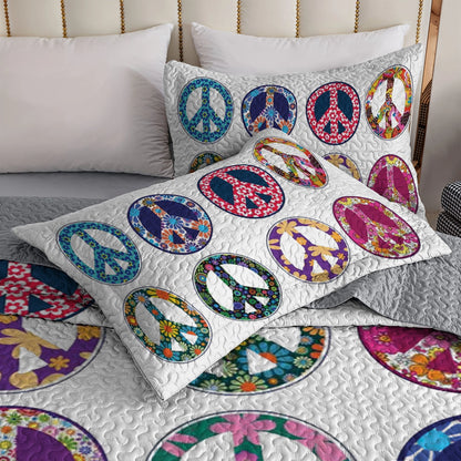 Shineful All Season Quilt 3-Piece Set - Hippie Peace