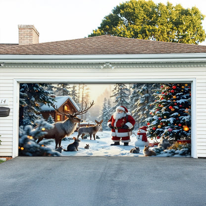 Shineful Garage Door Banner Decoration Santa’s Cozy Winter