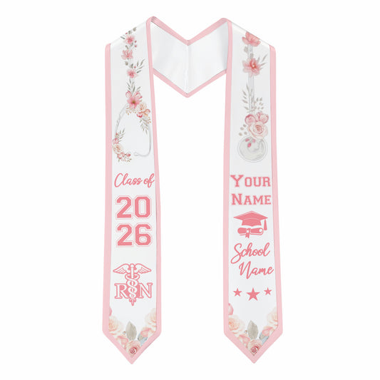 Shineful Graduation Sash Personalized Elegant RN Bloom