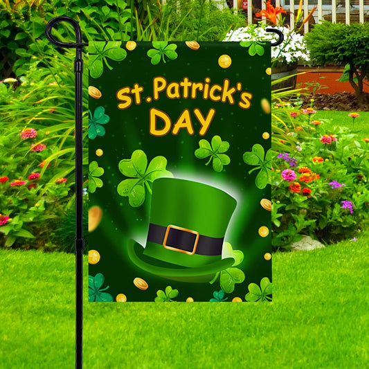 Shineful Gargen Flag 12" x 18" - Lucky Leprechaun Hat