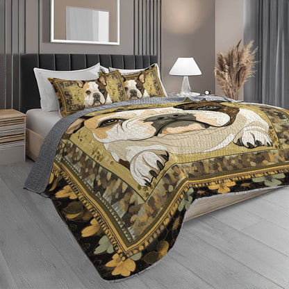 Shineful All Season Quilt 3-Piece Set Bulldog Bliss