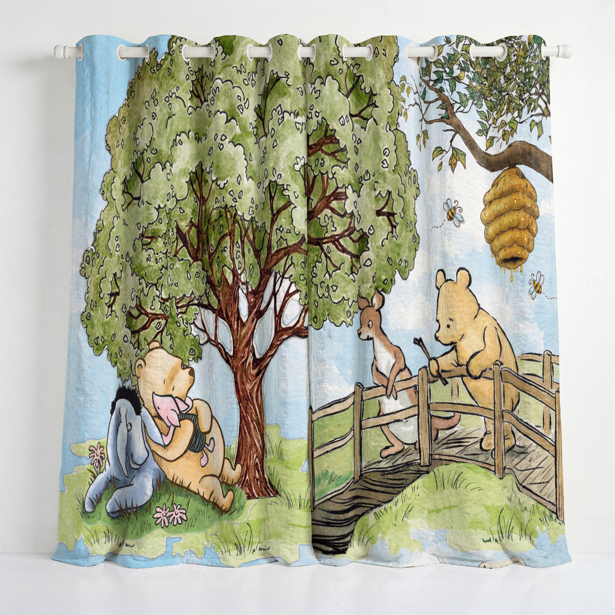 Shineful Quilted Curtain Sweet Pooh