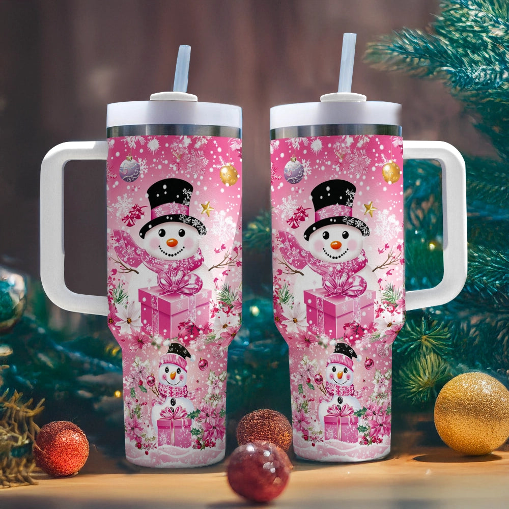 Shineful Tumbler Blushing Snowman Christmas