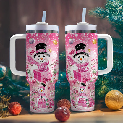 Shineful Tumbler Blushing Snowman Christmas