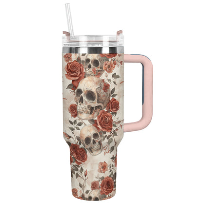 Shineful Tumbler - Elegant Skull & Rose