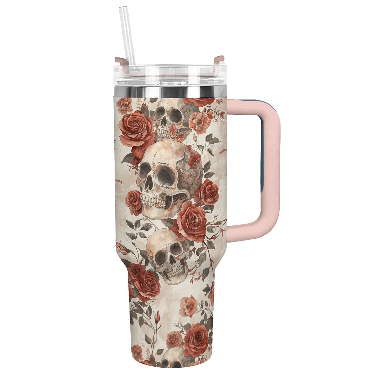 Shineful Tumbler - Elegant Skull & Rose