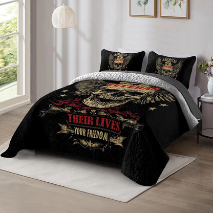 Shineful All Season Quilt 3-Piece Set American Veteran Sacrifices