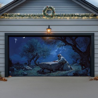 Shineful Garage Door Banner Decoration Vigil in Gethsemane
