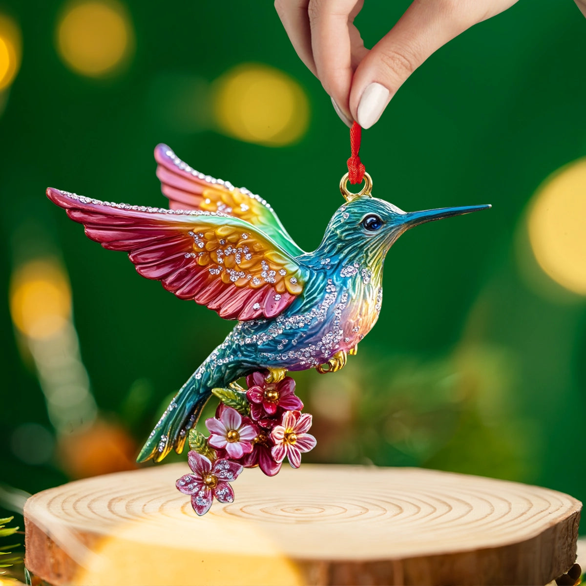 Shineful 2D Acrylic Ornament Radiant Hummingbird Harmony