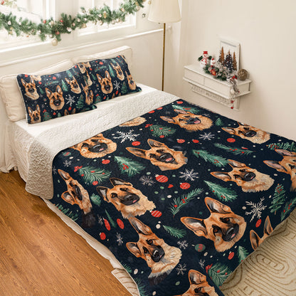 Shineful All Season Quilt 3-Piece Set Loyal German Shepherd
