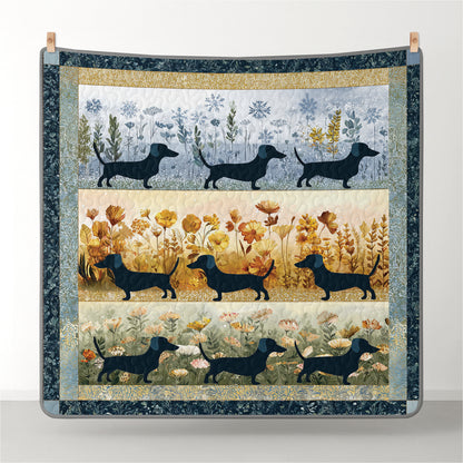 Shineful All Season Quilt 3-Piece Set Dachshund Meadow