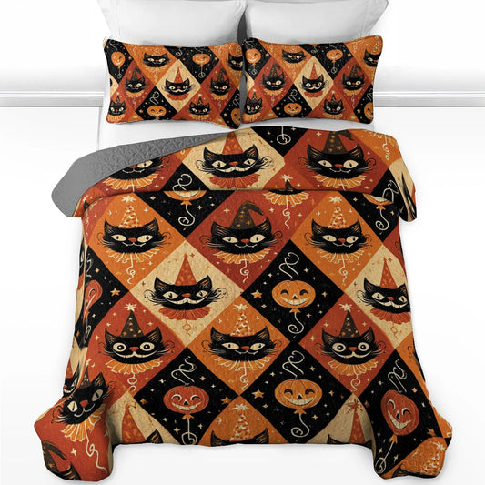 Shineful All Season Quilt 3-Piece Set Cat Whisker and Wands