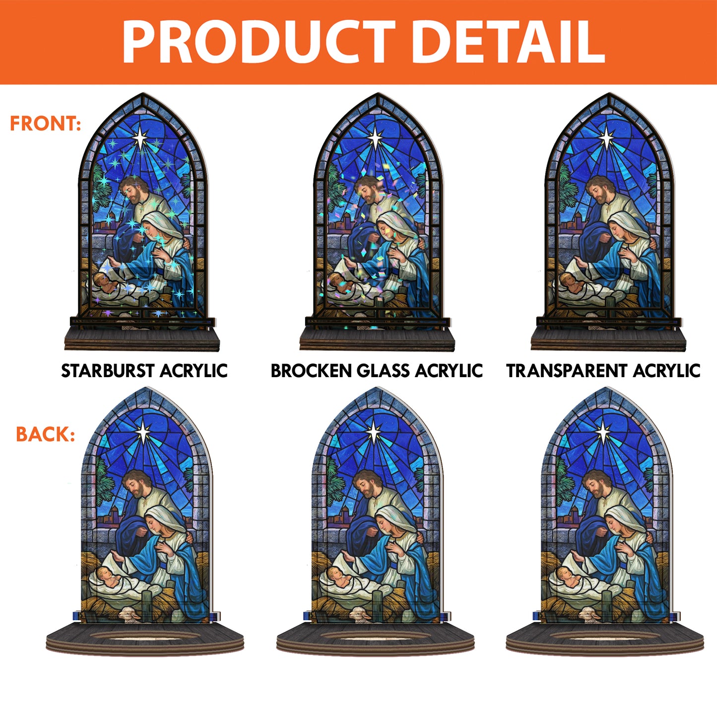 Shineful Suncatcher Candle Holder Holy Family Light