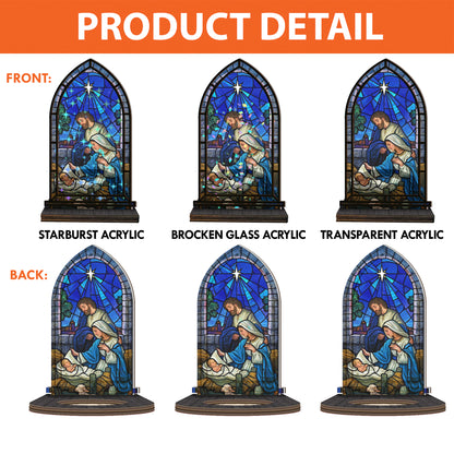 Shineful Suncatcher Candle Holder Holy Family Light