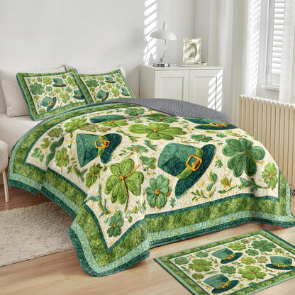 Shineful All Season Quilt 3-Piece Set Lucky Leprechaun