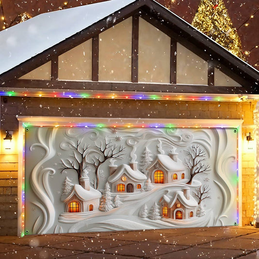 Shineful Garage Door Banner Decoration Holiday Haven