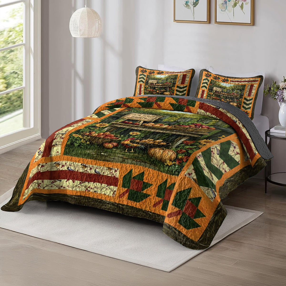 Shineful All Season Quilt 3-Piece Set Farm Fresh Harvest