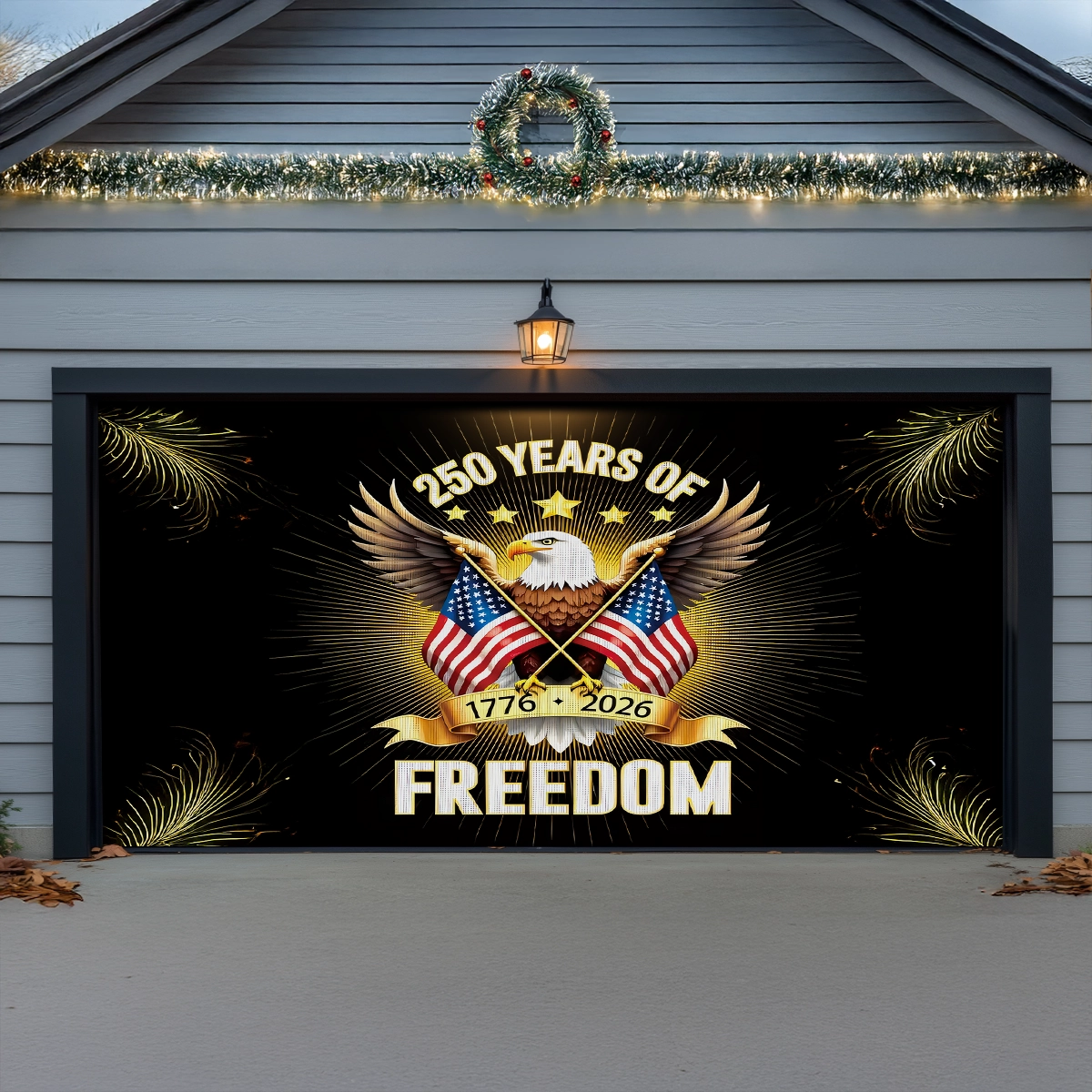 Shineful Garage Door Banner Decoration Liberty Endures