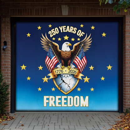 Shineful Garage Door Banner Decoration The Freedom Crest of America