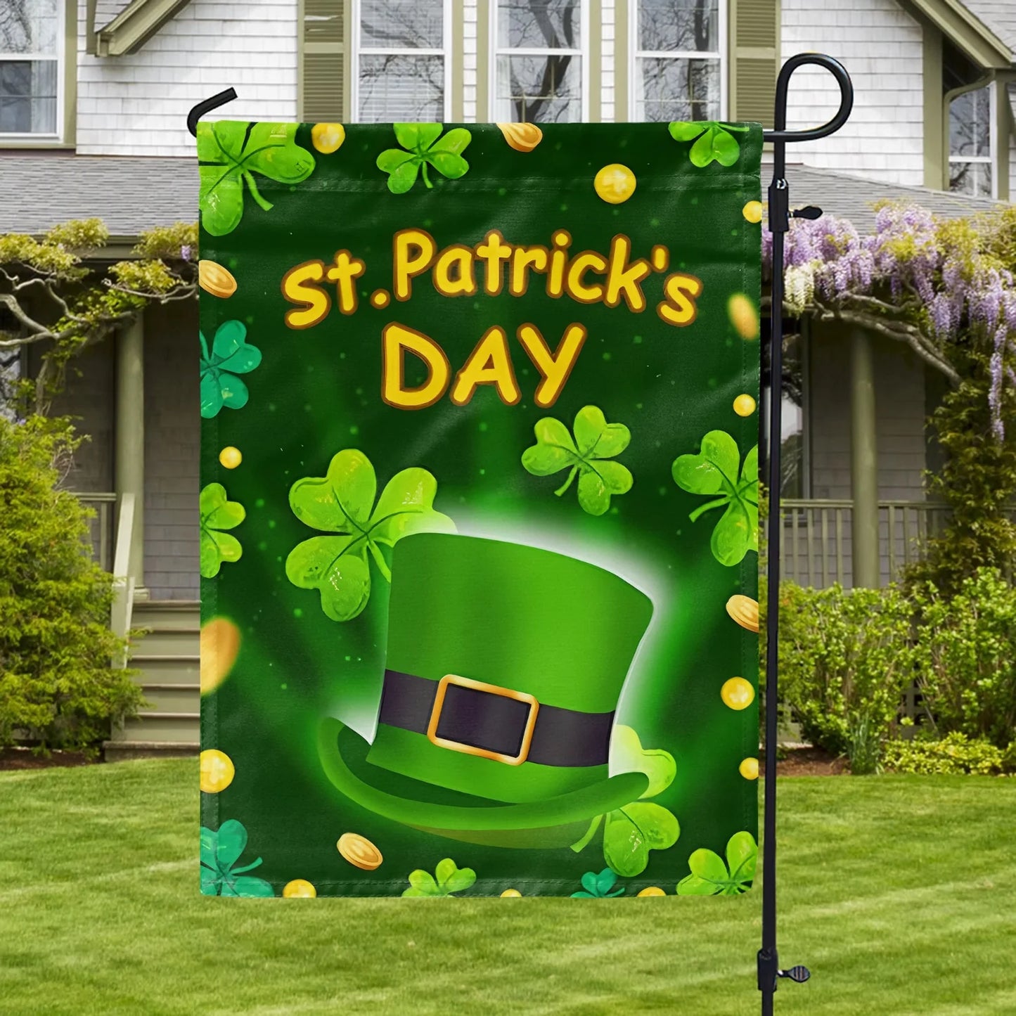 Shineful Gargen Flag 12" x 18" - Lucky Leprechaun Hat