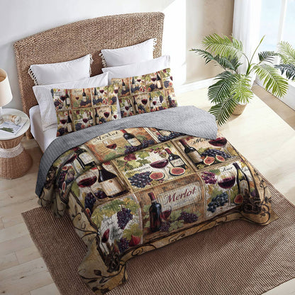 Shineful All Season Quilt 3-Piece Set Wine Collection