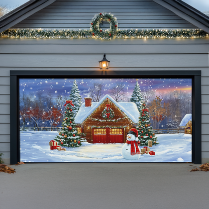 Shineful Garage Door Banner Decoration - Snowman’s Winter Haven