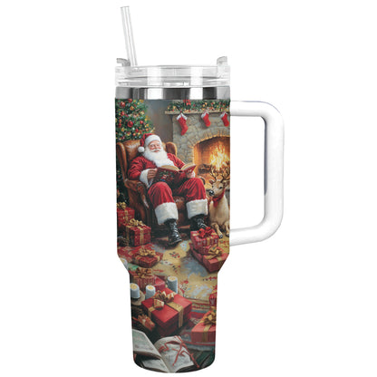 Shineful Tumbler Santa Reading Time