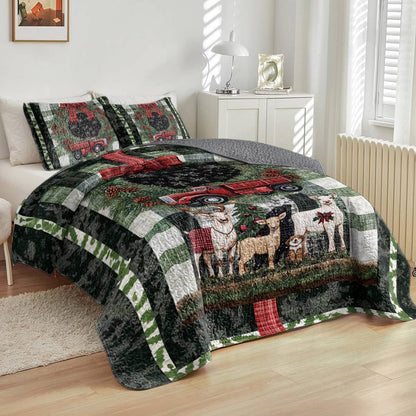 Shineful All Season Quilt 3-Piece Set Festive Farm