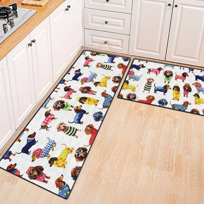 Shineful Ultra-Thin Non Skid Floor Mat, Kitchen Rugs Dachshund Amazing Stylish