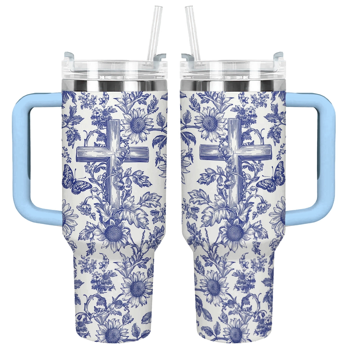 Shineful Tumbler Sunflower & Cross Blessing