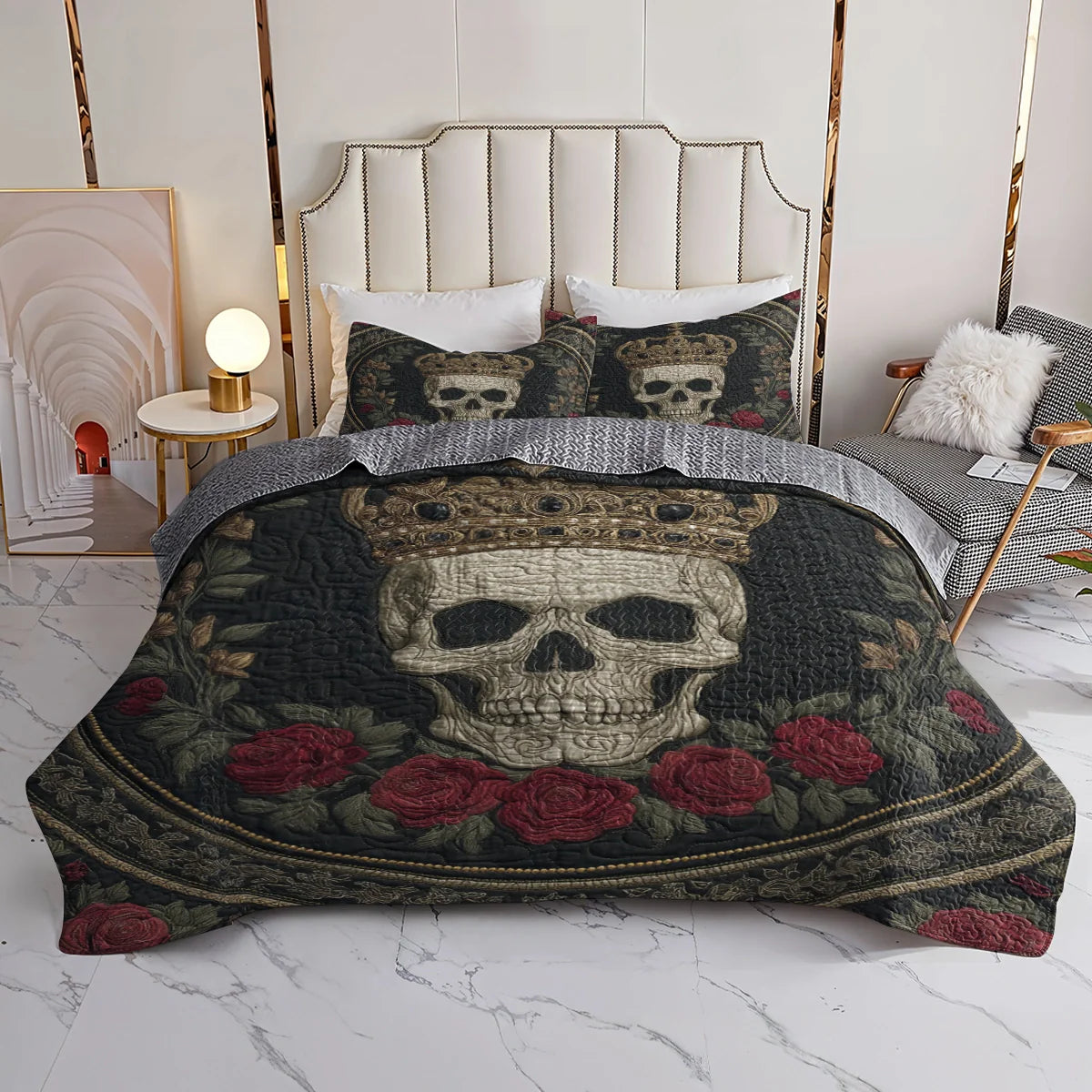 Shineful Quilt 3-Piece Set Crown of the Fallen King