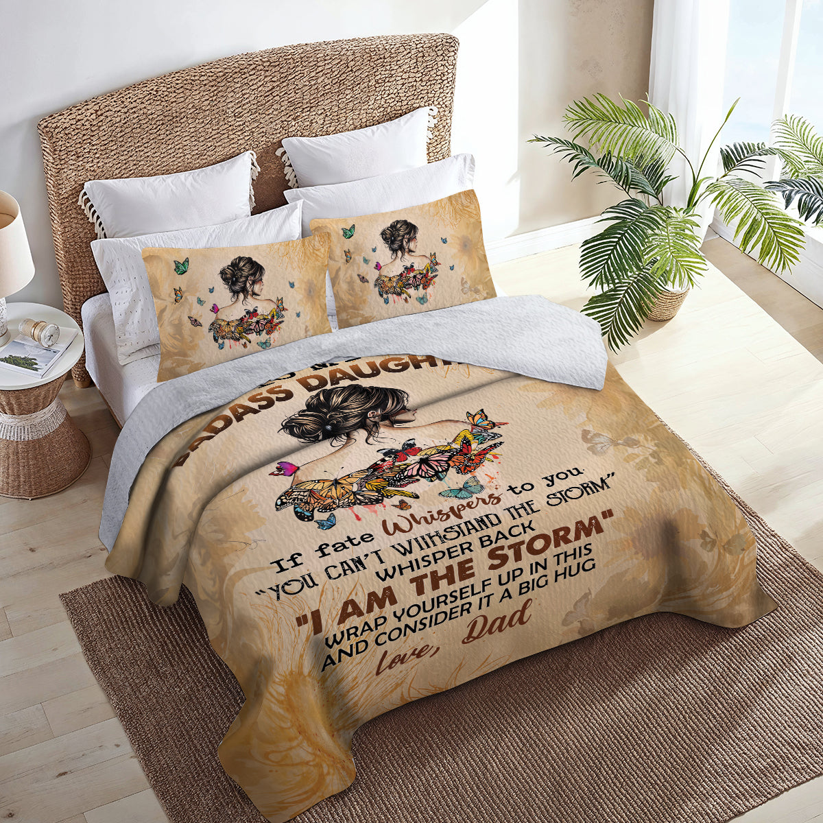 Shineful To my Daughter All Season Quilt 3-Piece Set