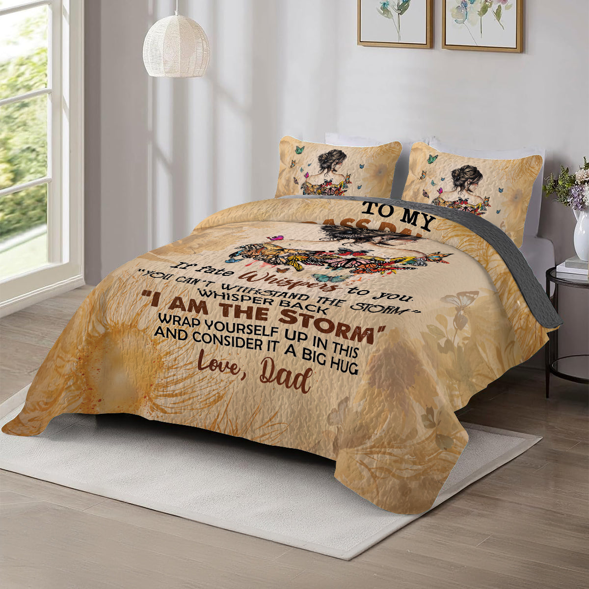 Shineful To my Daughter All Season Quilt 3-Piece Set