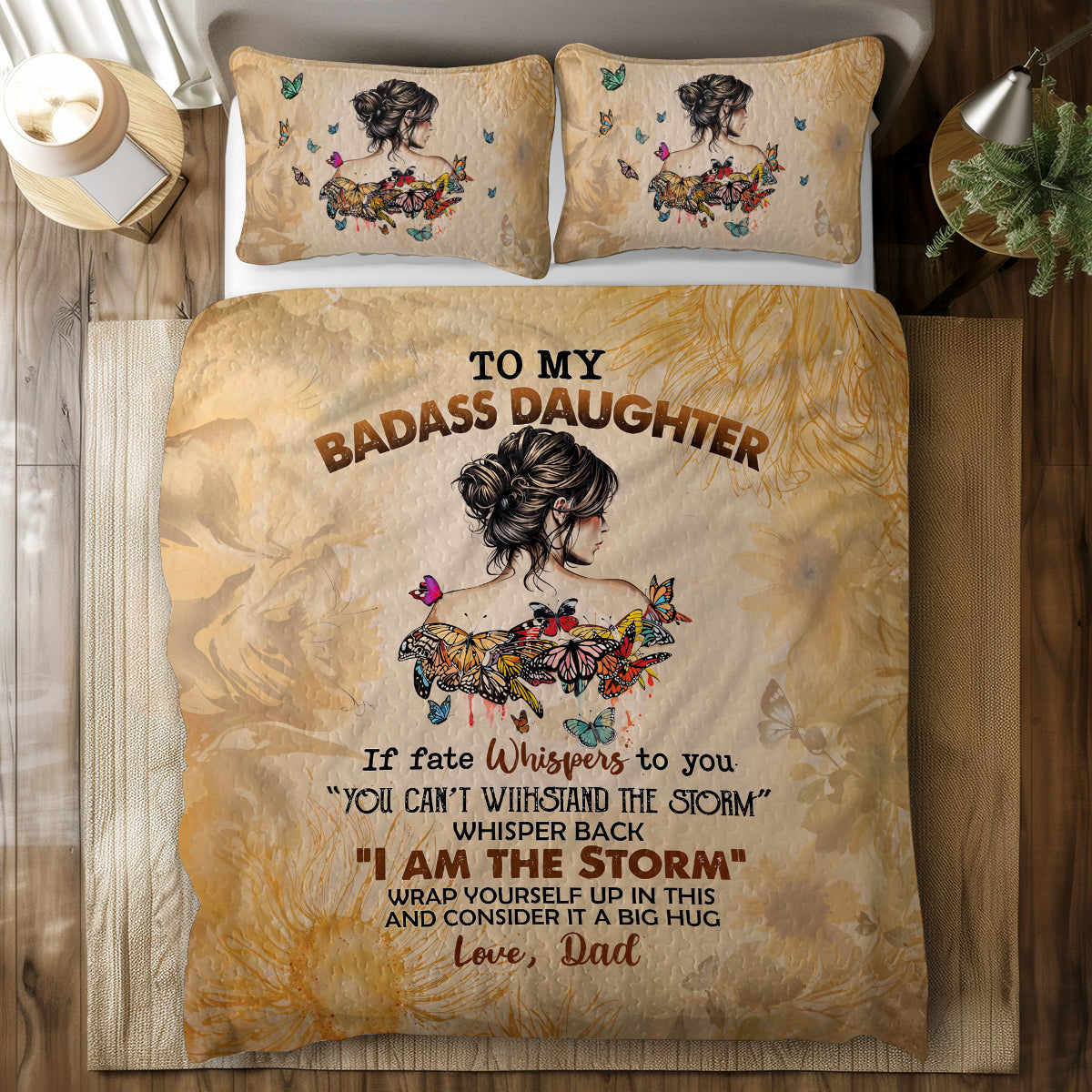 Shineful To my Daughter All Season Quilt 3-Piece Set