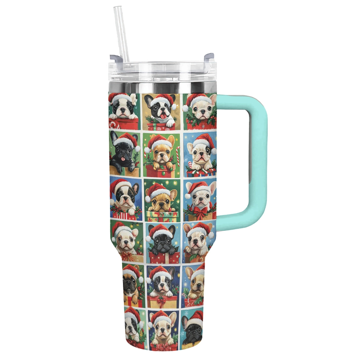 Shineful Tumbler Santa Paws Frenchie
