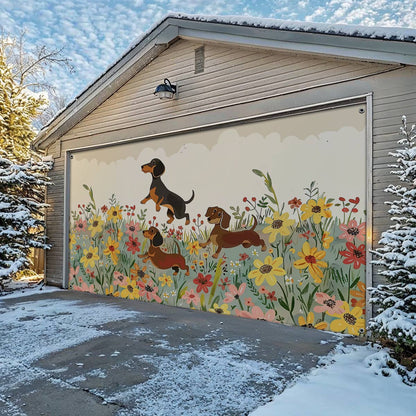 Shineful Garage Door Banner Decoration Dachshund Delight