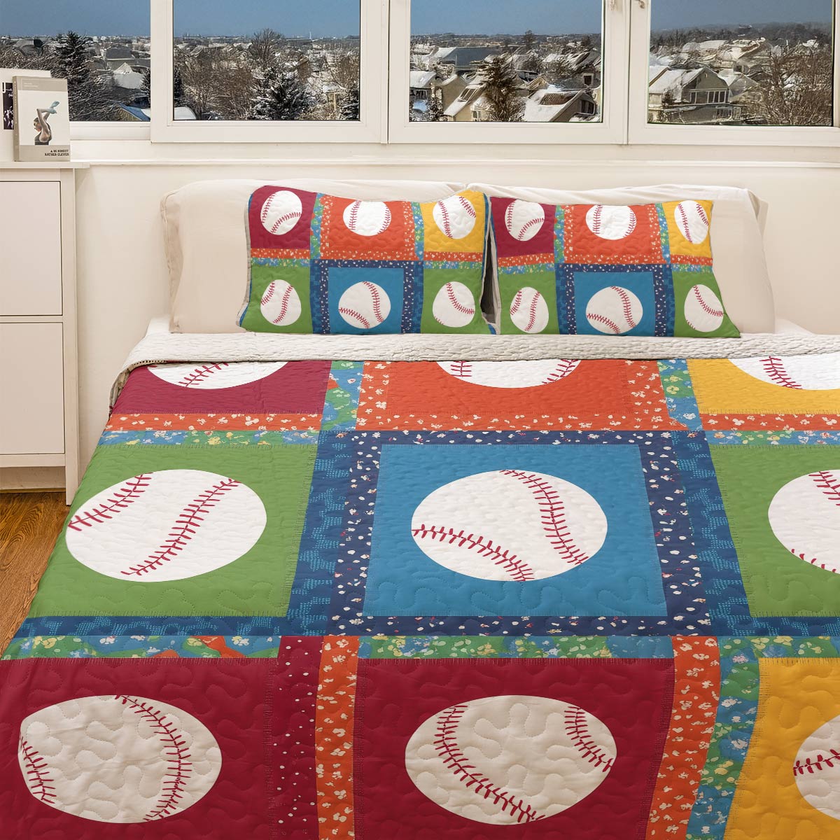 Shineful All Season Quilt 3-Piece Set - Baseball Bliss
