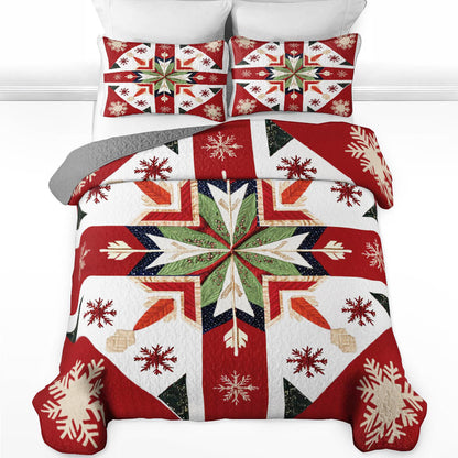 Shineful All Season Quilt 3-Piece Set Merry Christmas