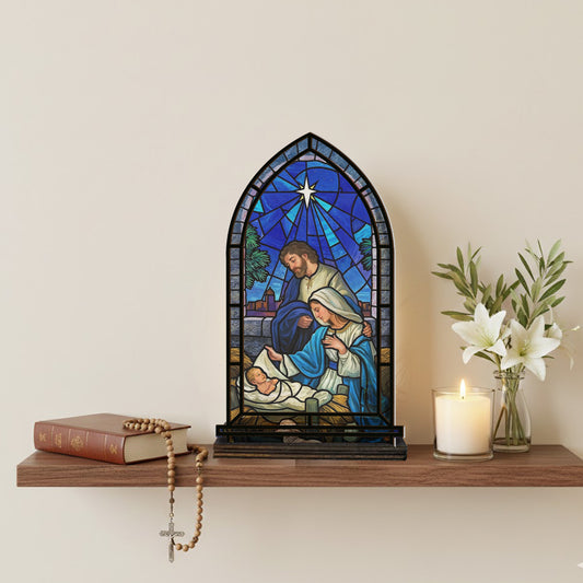 Shineful Suncatcher Candle Holder Holy Family Light