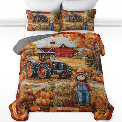 Shineful All Season Quilt 3-Piece Set Autumn Farm Harvest