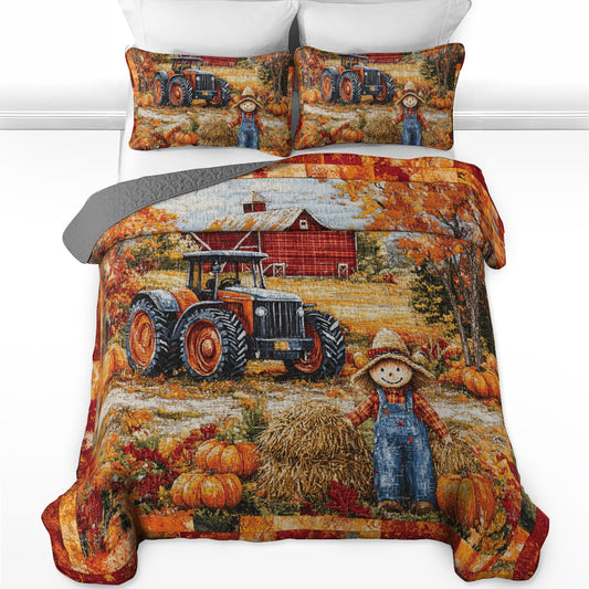 Shineful All Season Quilt 3-Piece Set Autumn Farm Harvest