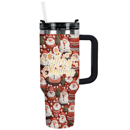 Shineful Tumbler Knitted Santa