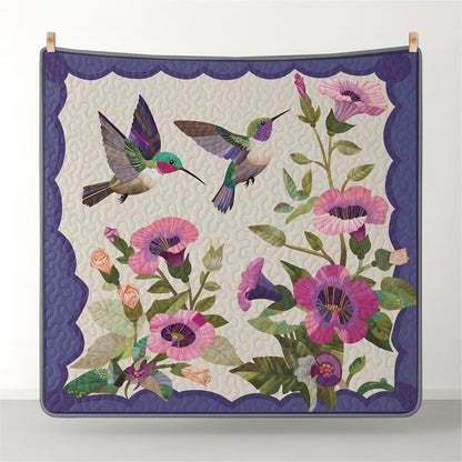 Shineful Quilt 3-Piece Set Hummingbird Garden