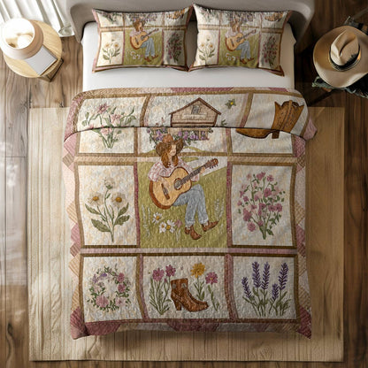 Shineful All Season Quilt 3-Piece Set - Wildflower Cowgirl
